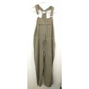 Anthropologie Cloth & Stone Green Overalls (NWOT)